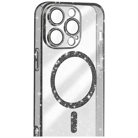 Cover Magsafe Per Iphone 15 Pro Silicone Glitterato - Foto 2