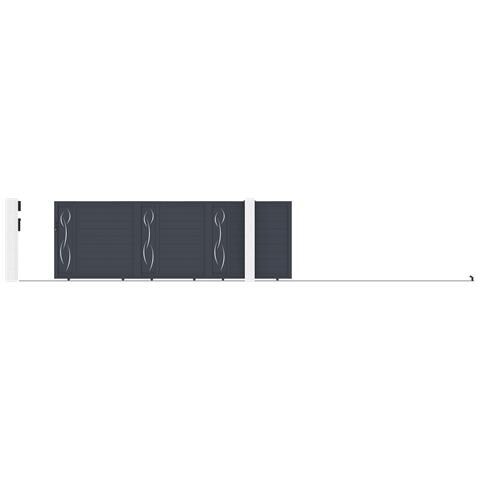 Cancello Scorrevole 5m Life H. 160 Alluminio Grigio - Foto 8