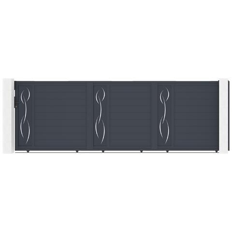Cancello Scorrevole 5m Life H. 160 Alluminio Grigio - Foto 1