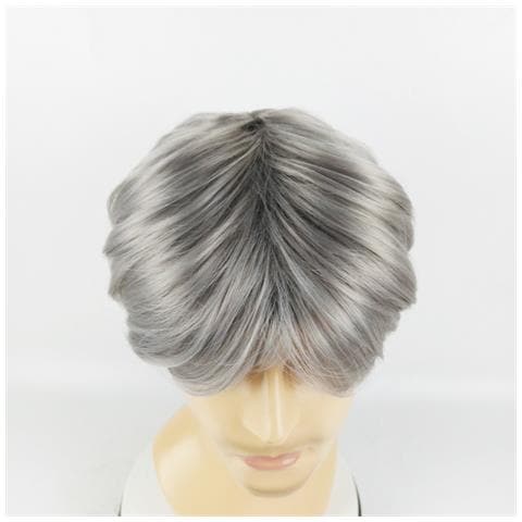Parrucca Diritta Chic Per Uomo, Super Leggera E Traspirante Grey - Foto 2