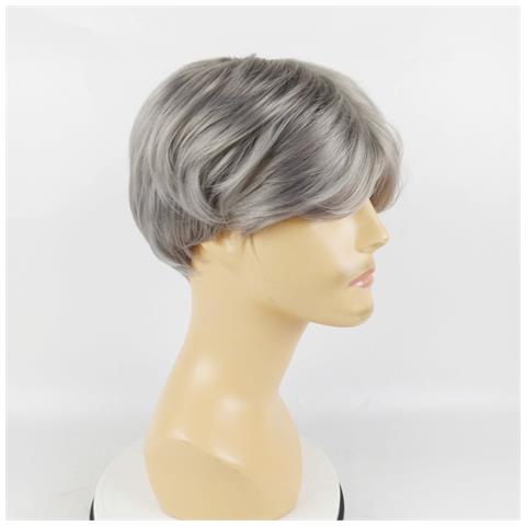 Parrucca Diritta Chic Per Uomo, Super Leggera E Traspirante Grey - Foto 3