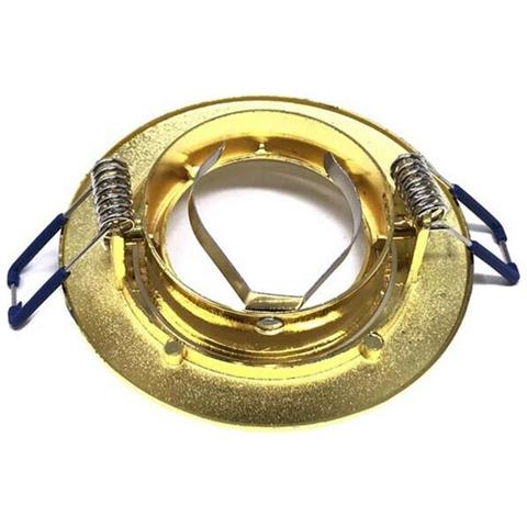 Porta Faretto Tondo Orientabile . Portafaretto Supporto A Incasso P12 Bronzo - Foto 3