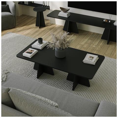 Shamp Tavolino Da Caffè Design Nero - Foto 5