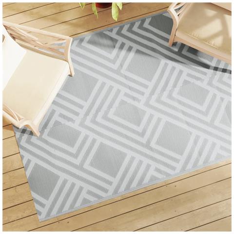 Tappeto Da Esterno Grigio 140x200 Cm In Pp - Foto 1