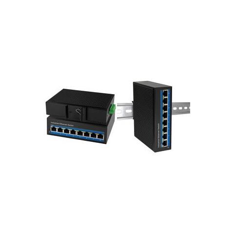 Industrial Gibabit Ethernet Poe Switch, 8-port 10/100/1000 Base-tx Rj45, Plug & Play, Schwarzes Metallge - 1 Stck (ns203p) - Foto 1