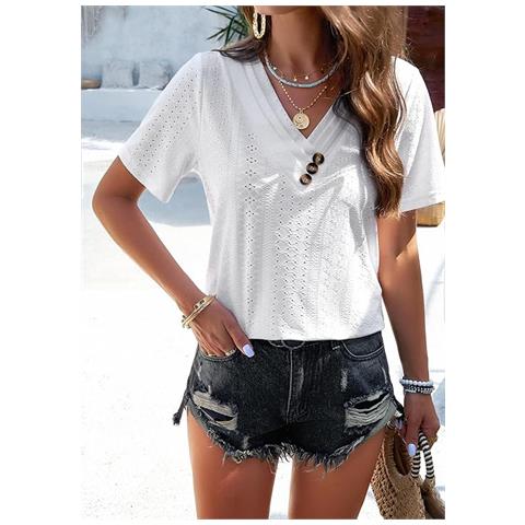 Camicia Bianca Da Donna Taglia M Scollo Classico Traspirante - Foto 2