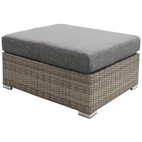 Cambria - Poggiapiedi Per Salotto Modulare Da Esterno In Alluminio E Wicker - Foto 1