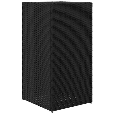 Fioriere da Giardino 2 pz Nere 40x40x80 cm in Polyrattan - Foto 2
