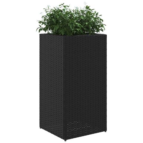 Fioriere da Giardino 2 pz Nere 40x40x80 cm in Polyrattan - Foto 10
