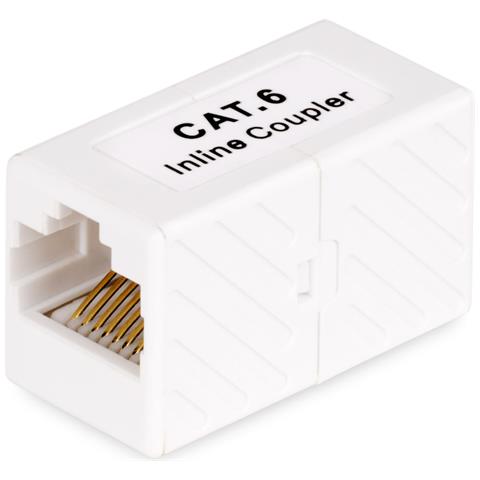 Accoppiatore RJ45, accoppiatore Ethernet Cat6 in linea, connettore femmina a femmina (F /F) T568B, estensione cavo Ethernet non schermato - Foto 1