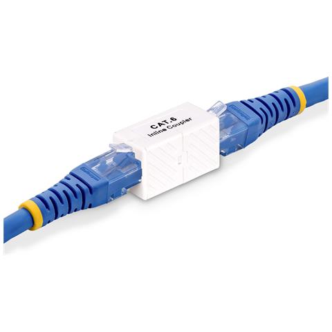 Accoppiatore RJ45, accoppiatore Ethernet Cat6 in linea, connettore femmina a femmina (F /F) T568B, estensione cavo Ethernet non schermato - Foto 5