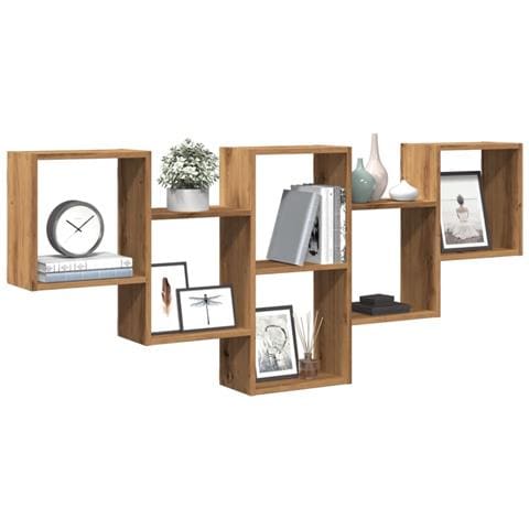 Scaffale A Parete Rovere Artigianale 159x18x66 Cm In Truciolato - Foto 3