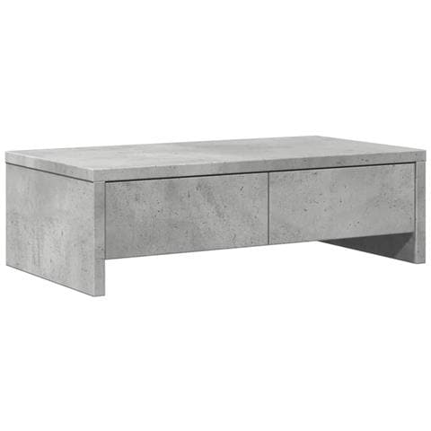 Supporto Monitor Con Cassetti Grigio 50x27x15 Cm In Truciolato - Foto 2
