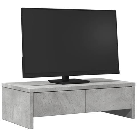 Supporto Monitor Con Cassetti Grigio 50x27x15 Cm In Truciolato - Foto 3
