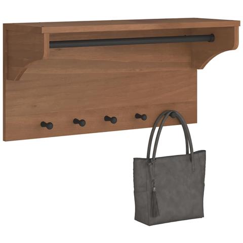 Appendiabiti Da Parete Sandnes 87x30x42 Cm In Legno Di Pino - Foto 1