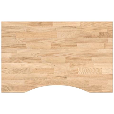 Piano Scrivania 80x60x2,5 Cm Rovere Massello Non Trattato - Foto 2