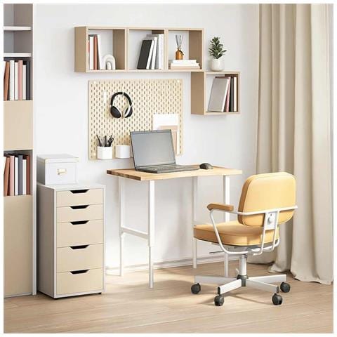 Piano Scrivania 80x60x2,5 Cm Rovere Massello Non Trattato - Foto 3