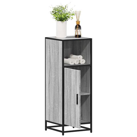 Armadietto Bagno Grigio Sonoma 35x37,5x100 Cm Legno Multistrato - Foto 1