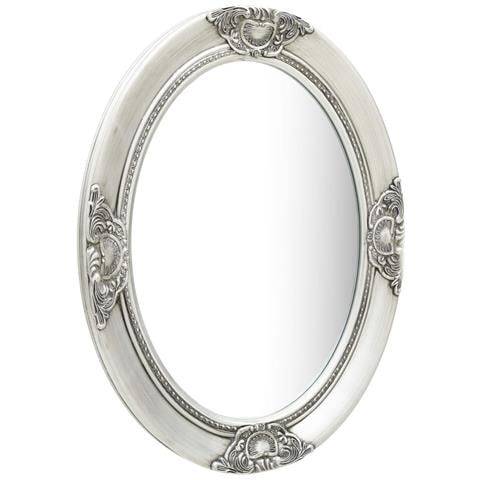 Lusso Casadino -  Specchio Da Parete Stile Barocco 50x70 Cm Argento - Foto 1