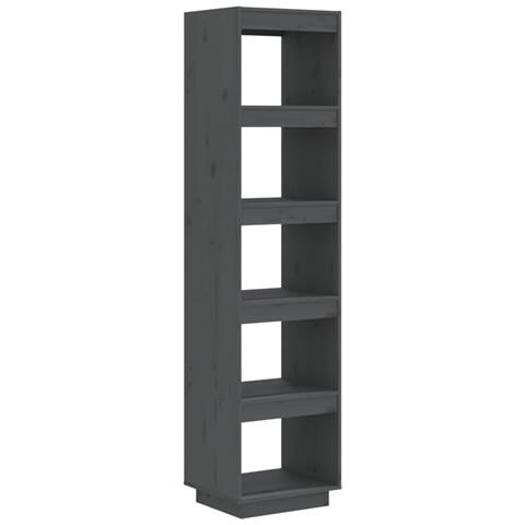 Libreria /divisorio Grigio 40x35x167 Cm In Legno Massello Di Pino - Foto 1