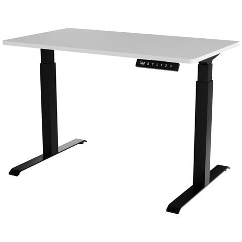 Scrivania con regolazione elettrica dell'altezza MOON 121x67x72-120 nero /bianco - Foto 1