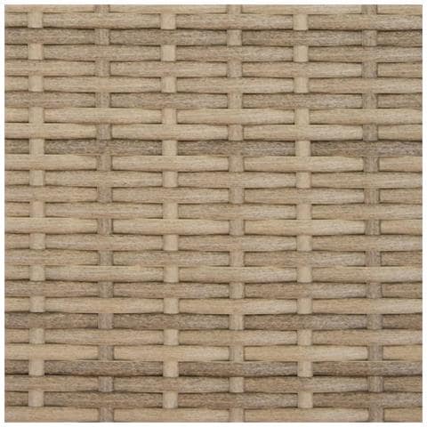 Lettino Prendisole con Cuscini Beige in Polyrattan - Foto 9