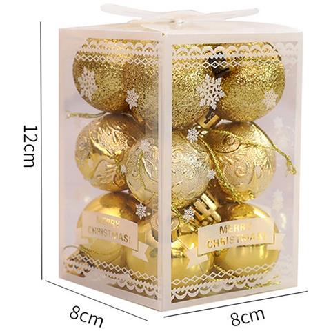 Palline Di Natale rangibili (12 Pezzi) Per Decorazioni Natalizie Gold - Foto 2
