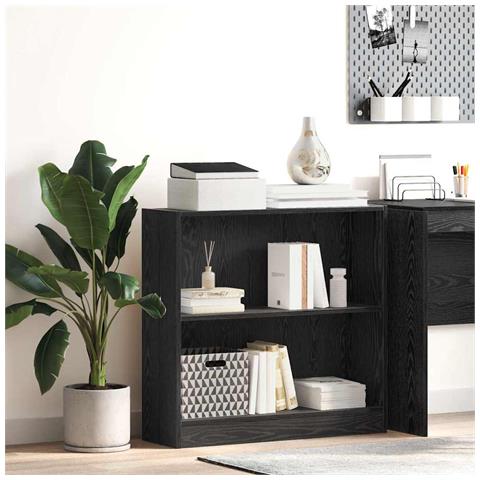 Libreria Rovere nero 80 x 24 x 76 cm Legno multistrato - Foto 2