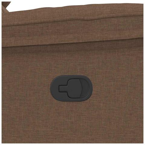 Poltrona Reclinabile in Tessuto Marrone - Foto 9