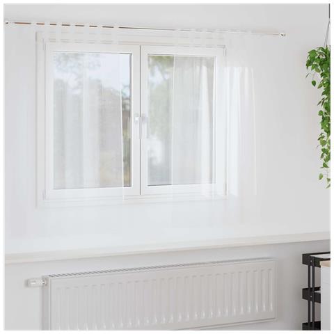 Tende con tende 2 pcs Bianco Poliestere - Foto 2