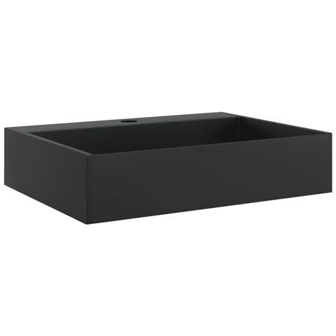 Lavandino 50x38x11 cm Blocco in Marmo/Minerale Nero Opaco - Foto 1