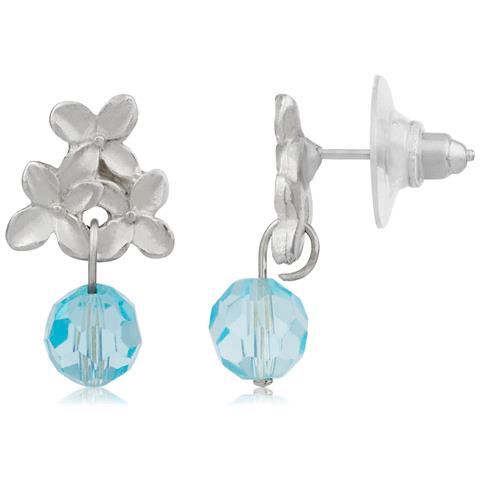 Ciondolo In Argento 7-10 Micron Bouquet Cristallo Sw Cristallo Blu - Foto 1