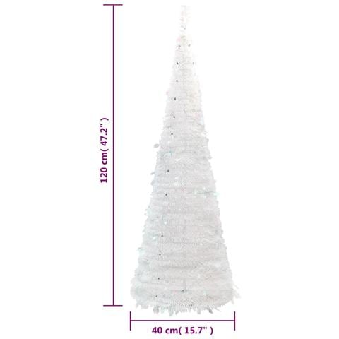Albero di Natale Artificiale Pop-up con 50 LED Bianco 120 cm - Foto 9