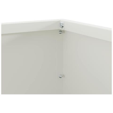 Bordura per Prato 6 pcs Bianco 60 x 60 x 13 cm Acciaio - Foto 9