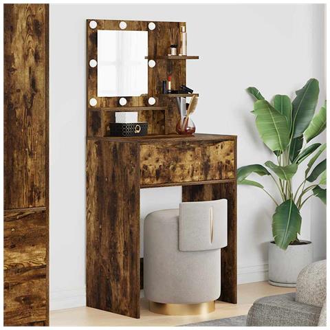 Tavoli da Trucco per Camera da Letto con cassetto Rovere fumé - Foto 2