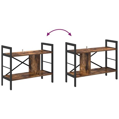 Libreria Rovere fumé 75 x 30 x 58,5 cm Legno multistrato - Foto 9