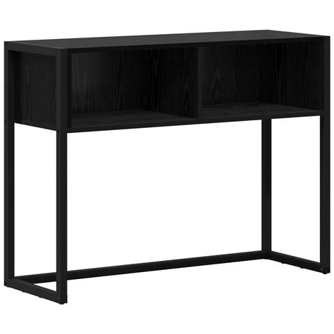 Tavolino Rovere Nero 100 x 36 x 75 cm Legno multistrato - Foto 1