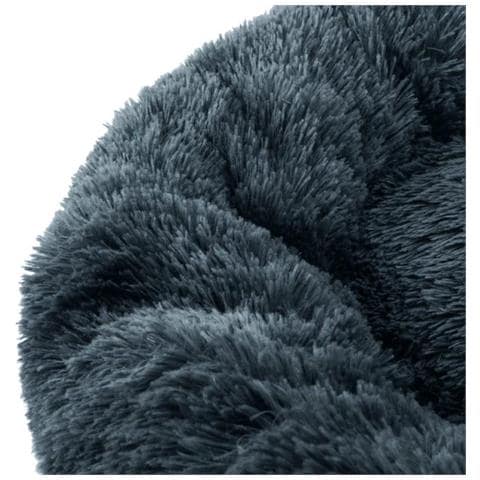 PLUSH BED M Cuccia per animali domestici grigio scuro in peluche confortevole x16 - Foto 5