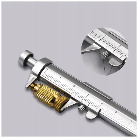 Penna Con Calibro 0-100 Mm - Strumento 2 In 1 Per Misurazioni Precise E Scrittura | Precisione +0.02 Mm | Compatto E Portatile - Foto 2
