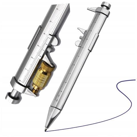 Penna Con Calibro 0-100 Mm - Strumento 2 In 1 Per Misurazioni Precise E Scrittura | Precisione +0.02 Mm | Compatto E Portatile - Foto 1