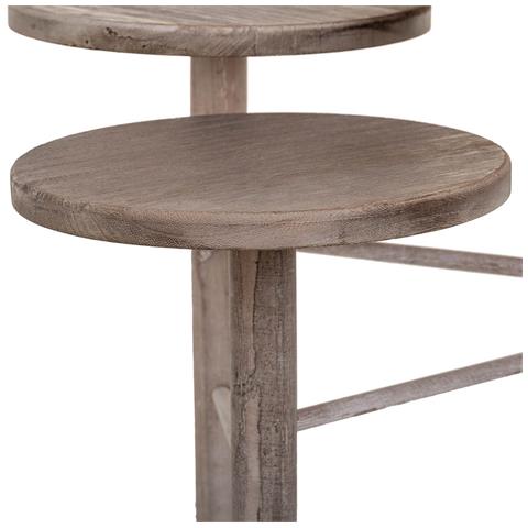 Supporto In Legno Per 3 Vasi Bianchi D25x40/35/30h - Foto 7