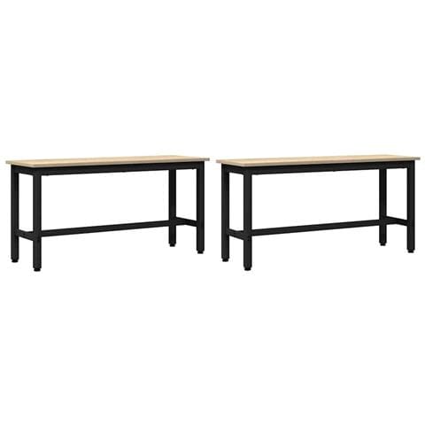 Panchina da pranzo 2 pcs Rovere Sonoma 100 x 32,5 x 48,5 cm - Foto 1