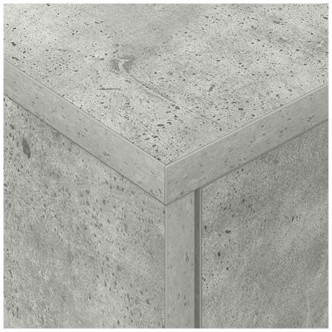 Comodino Grigio cemento 40,5 x 40 x 48 cm Legno multistrato - Foto 9