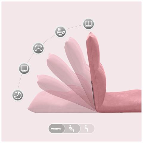 Sedia a pavimento regolabile Rosa Velluto - Foto 9