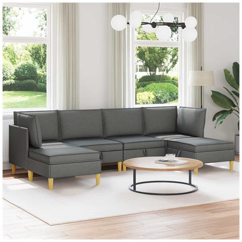 Set di divani modulari con spazio di archiviazione 6 pcs - Foto 2