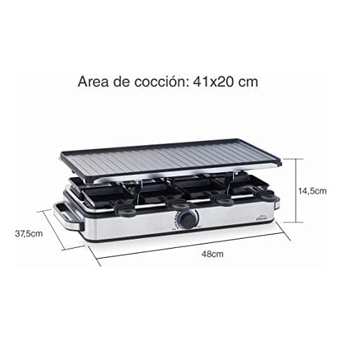 69348 - Piastra grill, griglia per raclette, antiaderente, reversibile - Foto 3