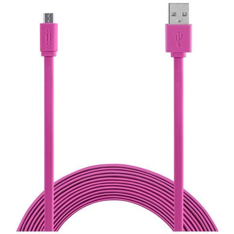 Samsung Micro USB to USB cable 1,5m Flat - Pink - Foto 2