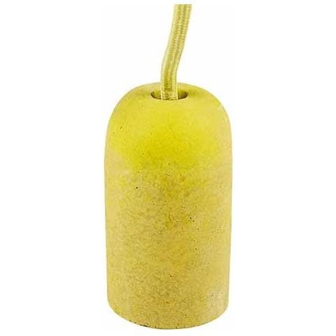 V-tac Vt-7668 Lampadario Pendente 1mt E27 In Calcestruzzo Ø50mm Ip20 Giallo - Sku 3745 - Foto 1