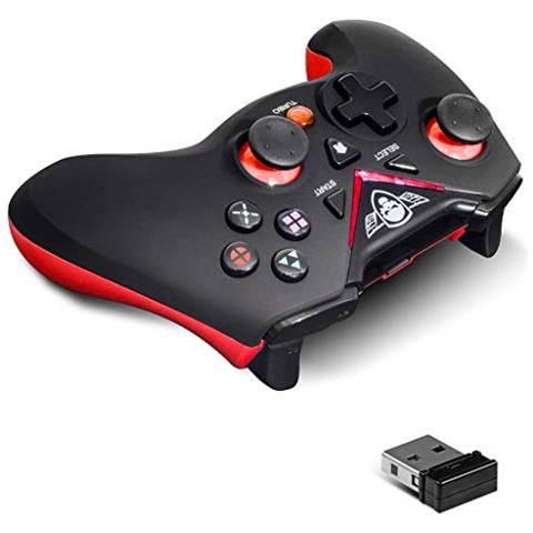 Spirito Di Gamer - Xtreme Pc Controller Xgp Nero E Rosso - Wireless - Led Rosso - Turbo - Ricaricabile Ttramite Usb - Autonomia 12 Ore - Fuoco Rapido - Per Ordenador - Foto 2