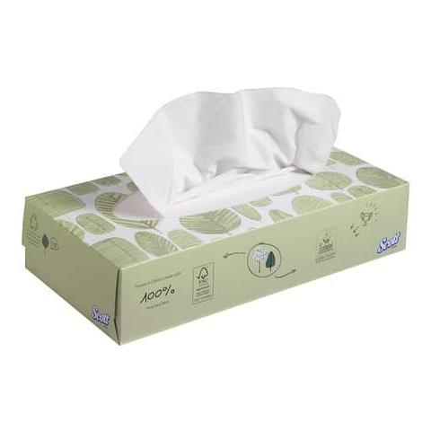 Veline Facciali In Carta A 2 Veli Bianco Confezione Da 100 Fogli - 8837 - Foto 1